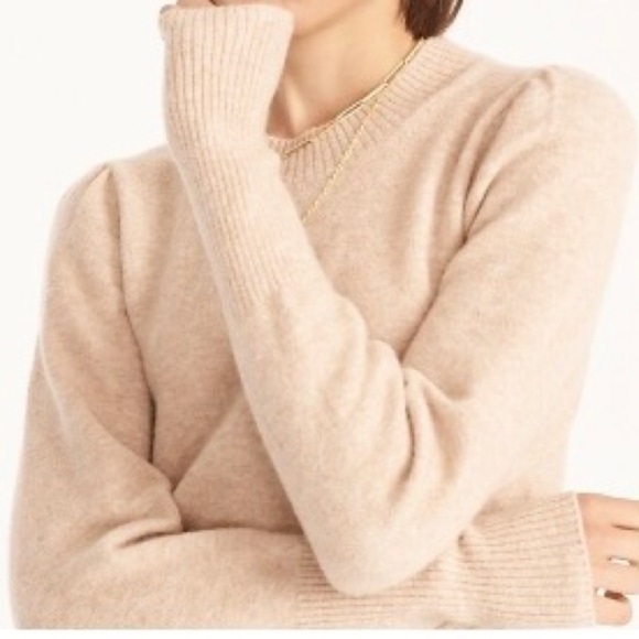 New With Tags, JCrew Super Soft Wool Blend Sweater, Cream, Large - Picture 2 of 5